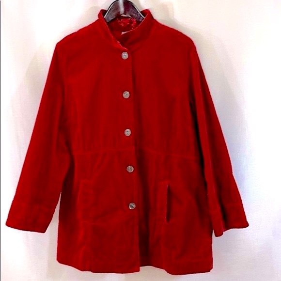 J. JILL Red Corduroy Jacket - Picture 2 of 13